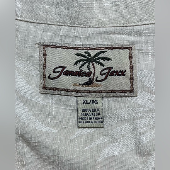 Jamaica Jazz Silk Hawaiian Short Sleeve Button Down Shirt Sz XL - Picture 4 of 7